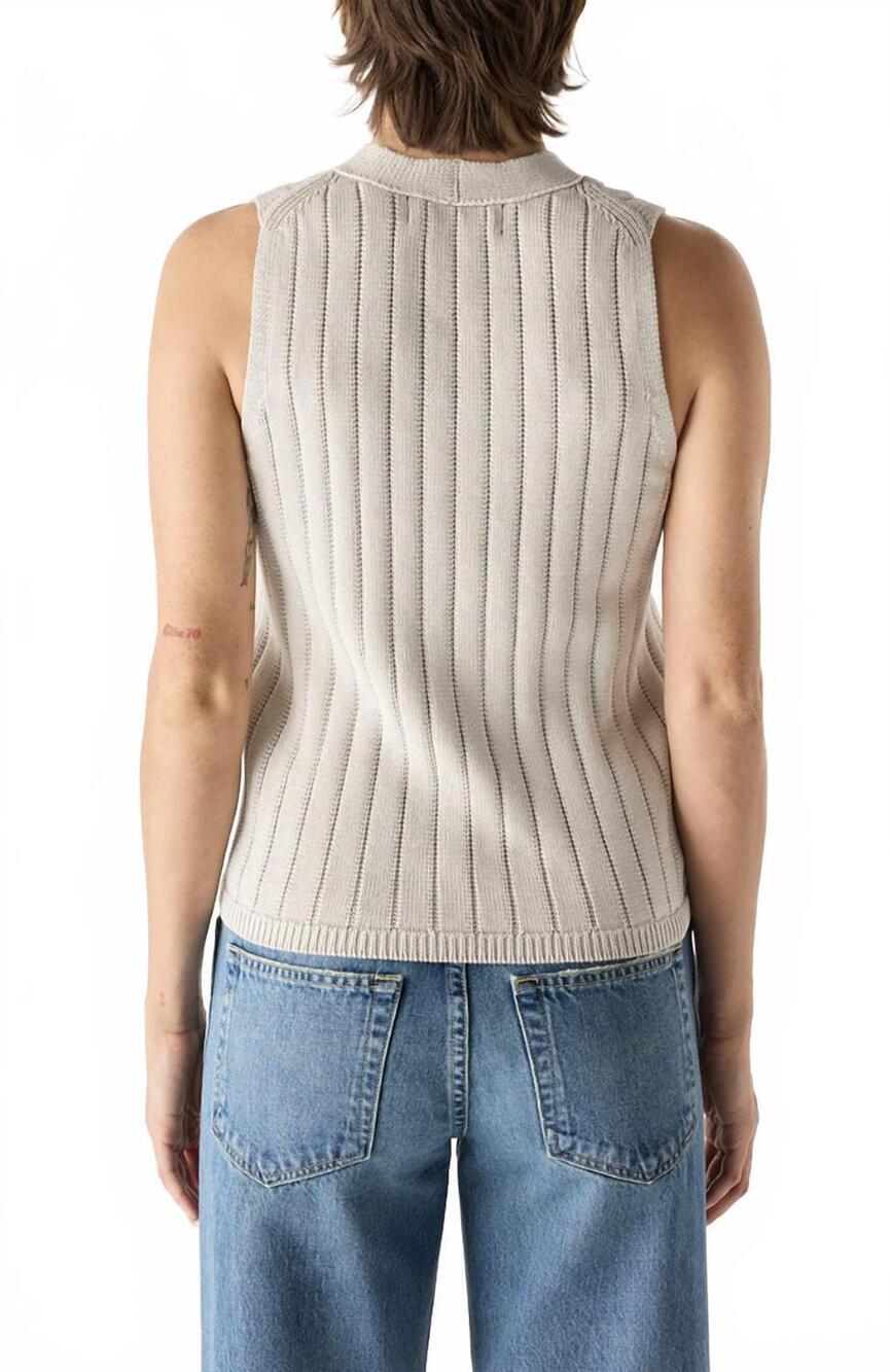 NEW AMO marlowe sweater vest in saltstone - Picture 4 of 5
